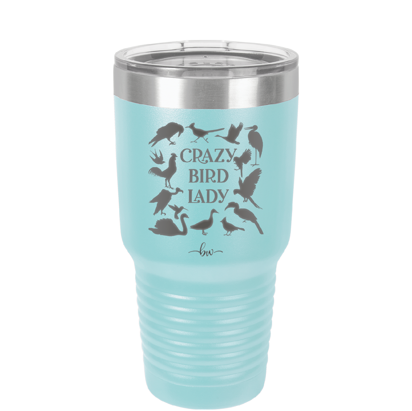 Crazy Bird Lady - Laser Engraved Stainless Steel Drinkware - 1862 -