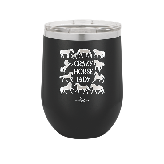 Crazy Horse Lady - Laser Engraved Stainless Steel Drinkware - 1863 -