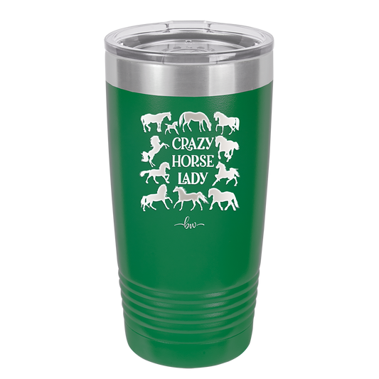 Crazy Horse Lady - Laser Engraved Stainless Steel Drinkware - 1863 -