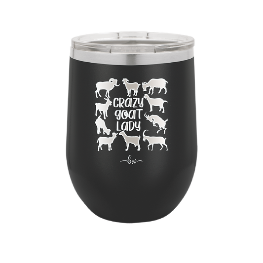 Crazy Goat Lady - Laser Engraved Stainless Steel Drinkware - 1864 -