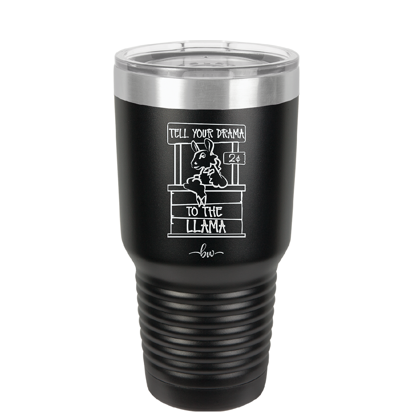 Tell Your Drama to the Llama - Laser Engraved Stainless Steel Drinkware - 1869 -