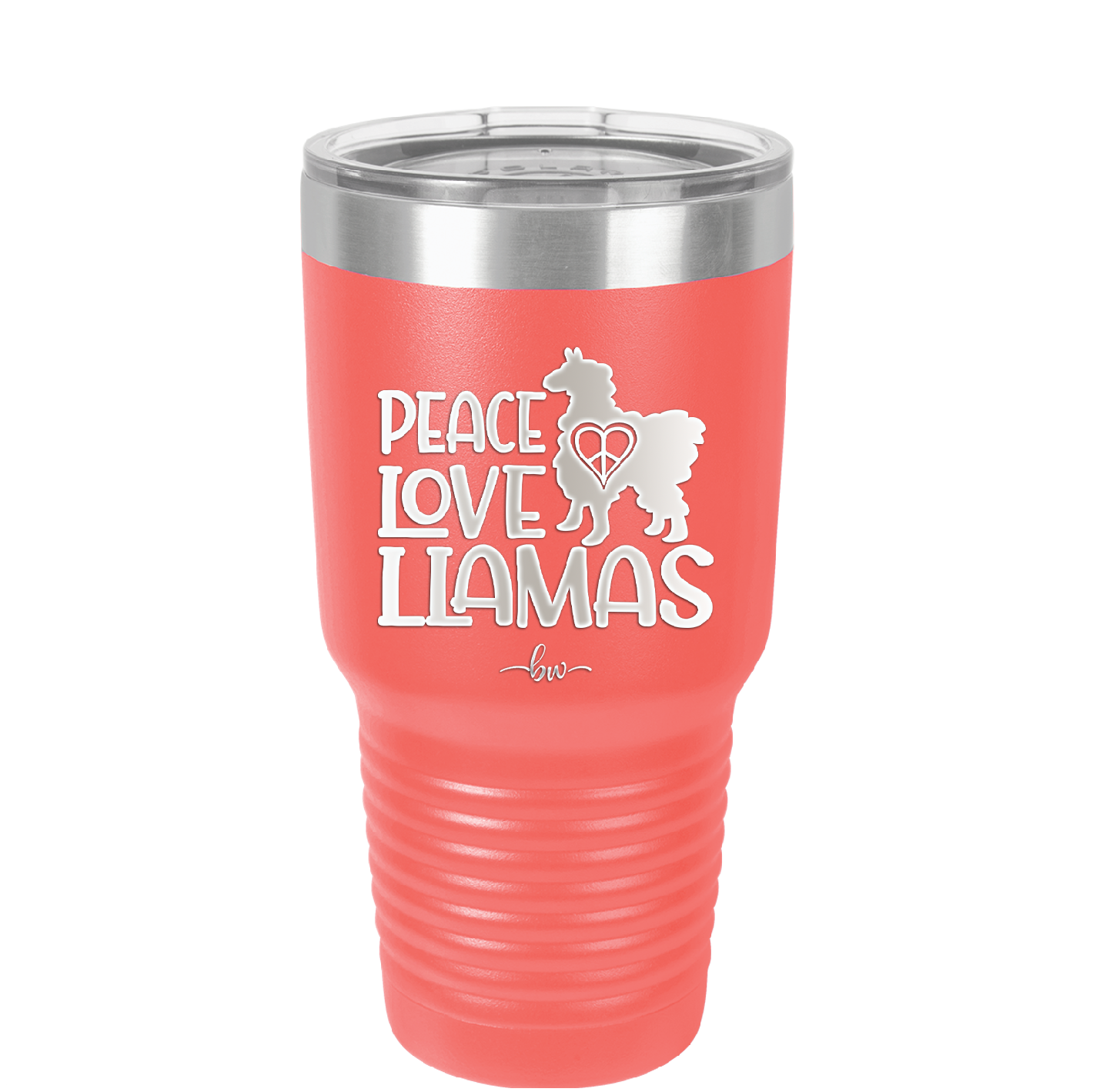 Peace Love Llamas - Laser Engraved Stainless Steel Drinkware - 1870 -