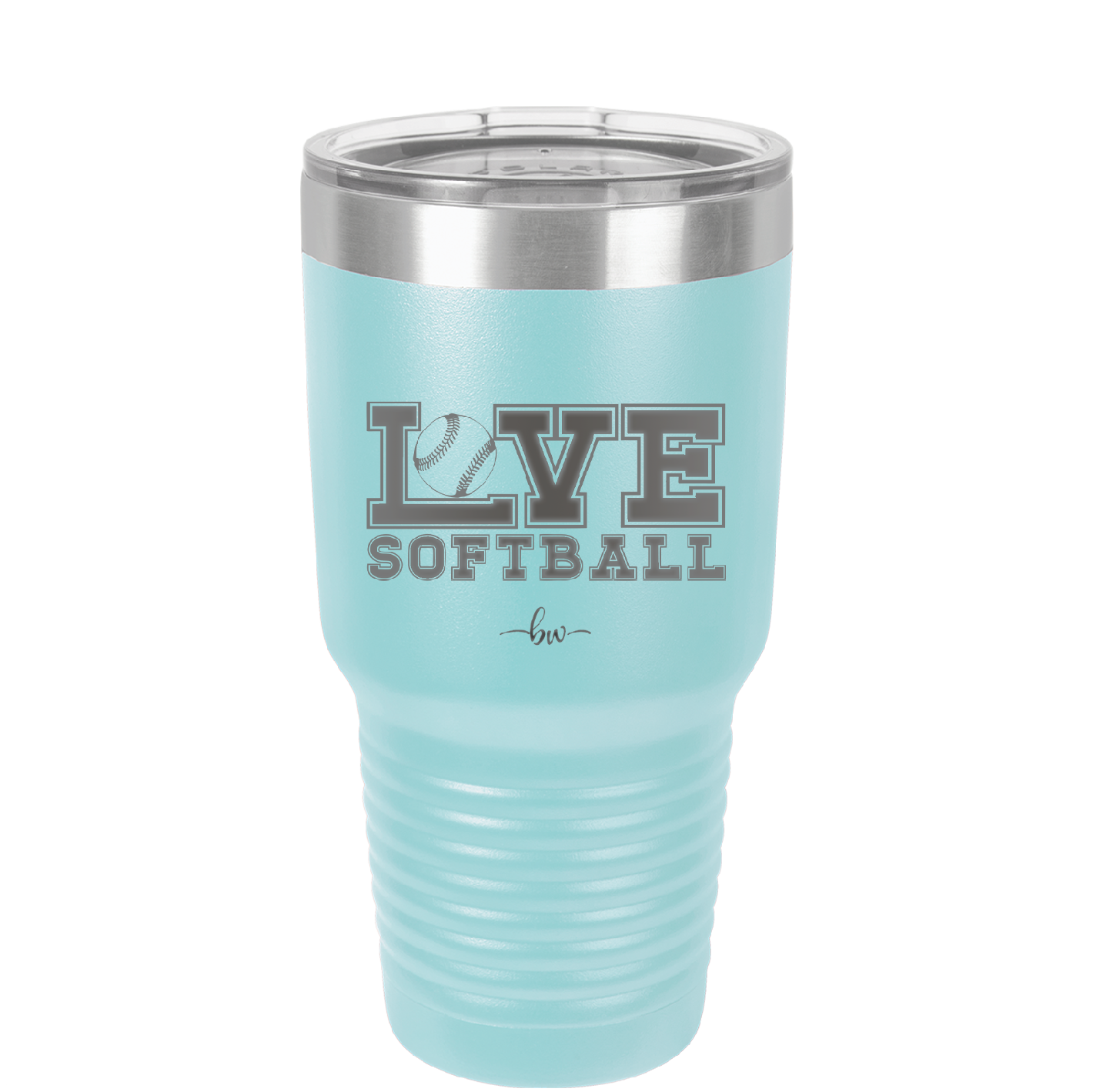 Love Softball - Laser Engraved Stainless Steel Drinkware - 1918 -