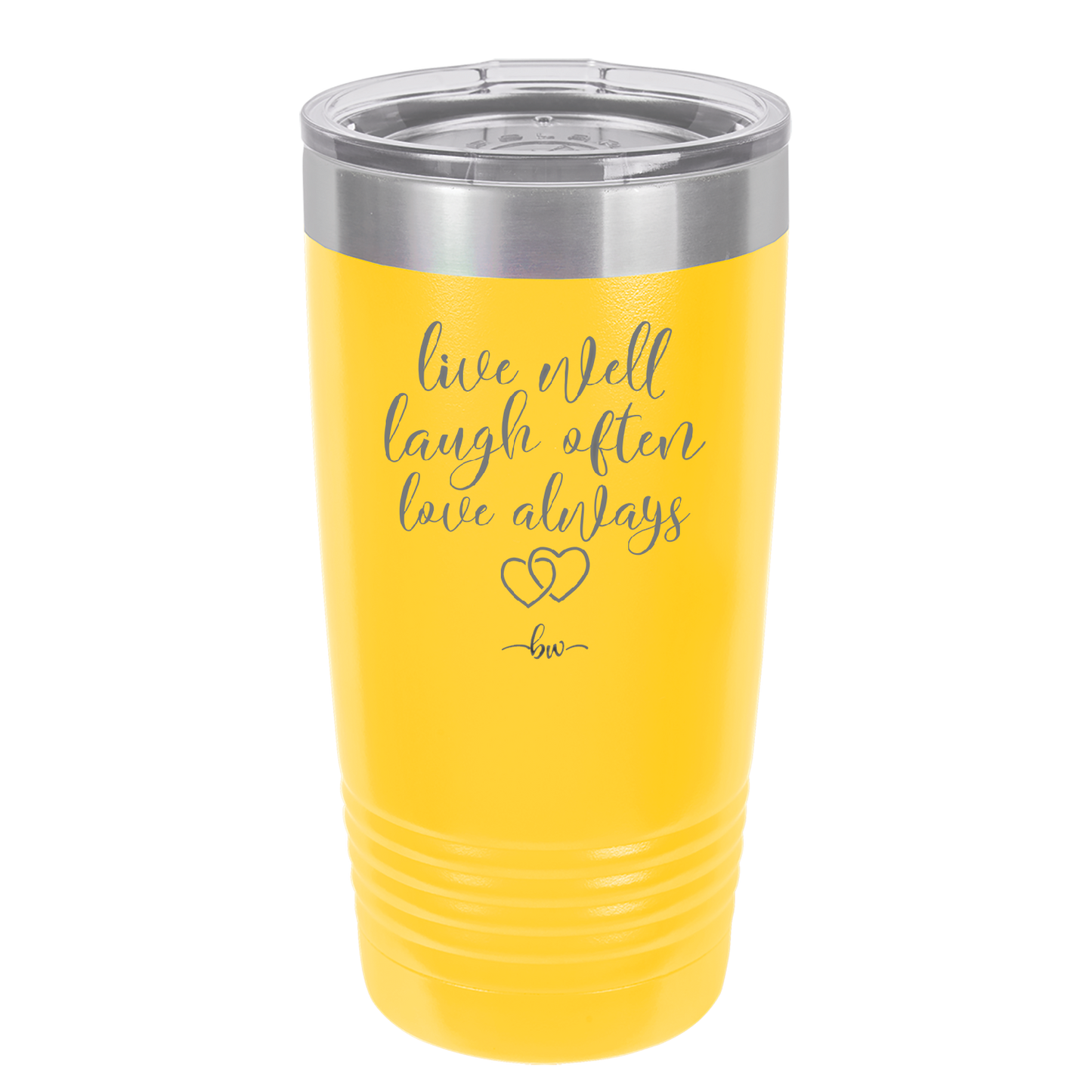 Live Well Laugh Often Love Always - Laser Engraved Stainless Steel Drinkware - 1945 -