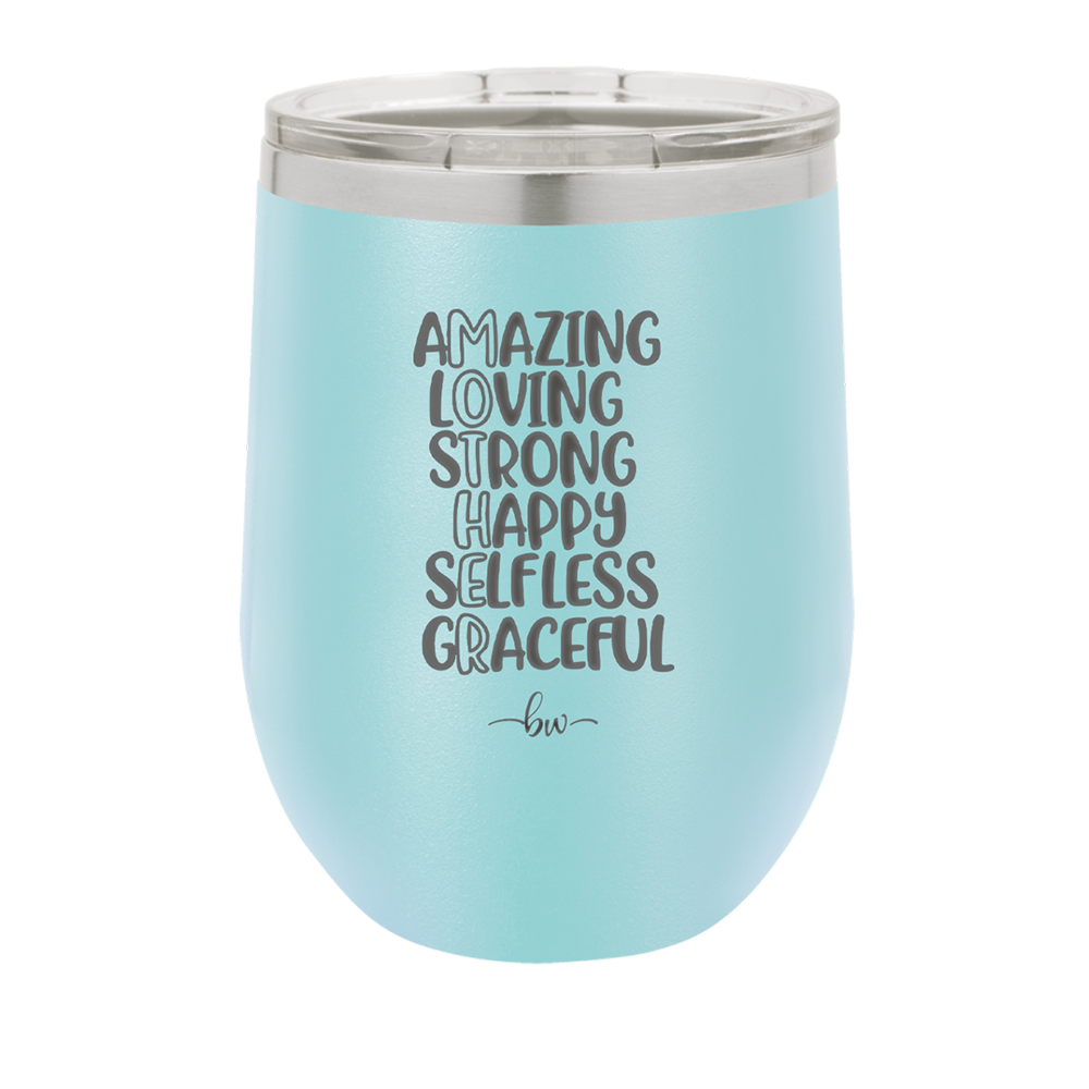 Amazing Loving Strong Happy Selfless Graceful MOTHER - Laser Engraved Stainless Steel Drinkware - 1979 -