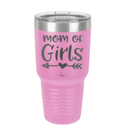 Mom of Girls - Laser Engraved Stainless Steel Drinkware - 1983 -