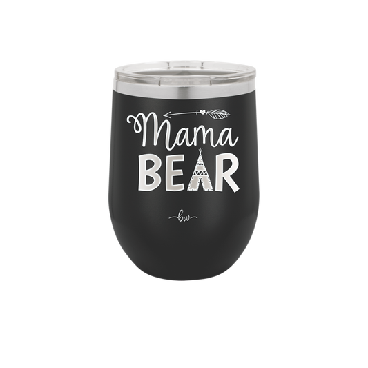 Mama Bear Tent and Arrow - Laser Engraved Stainless Steel Drinkware - 2010 -