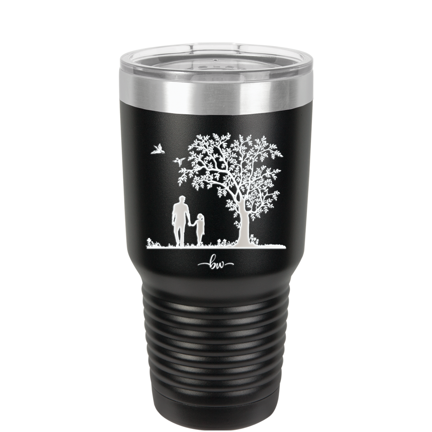 Dad Daughter Tree - Laser Engraved Stainless Steel Drinkware - 2028 -