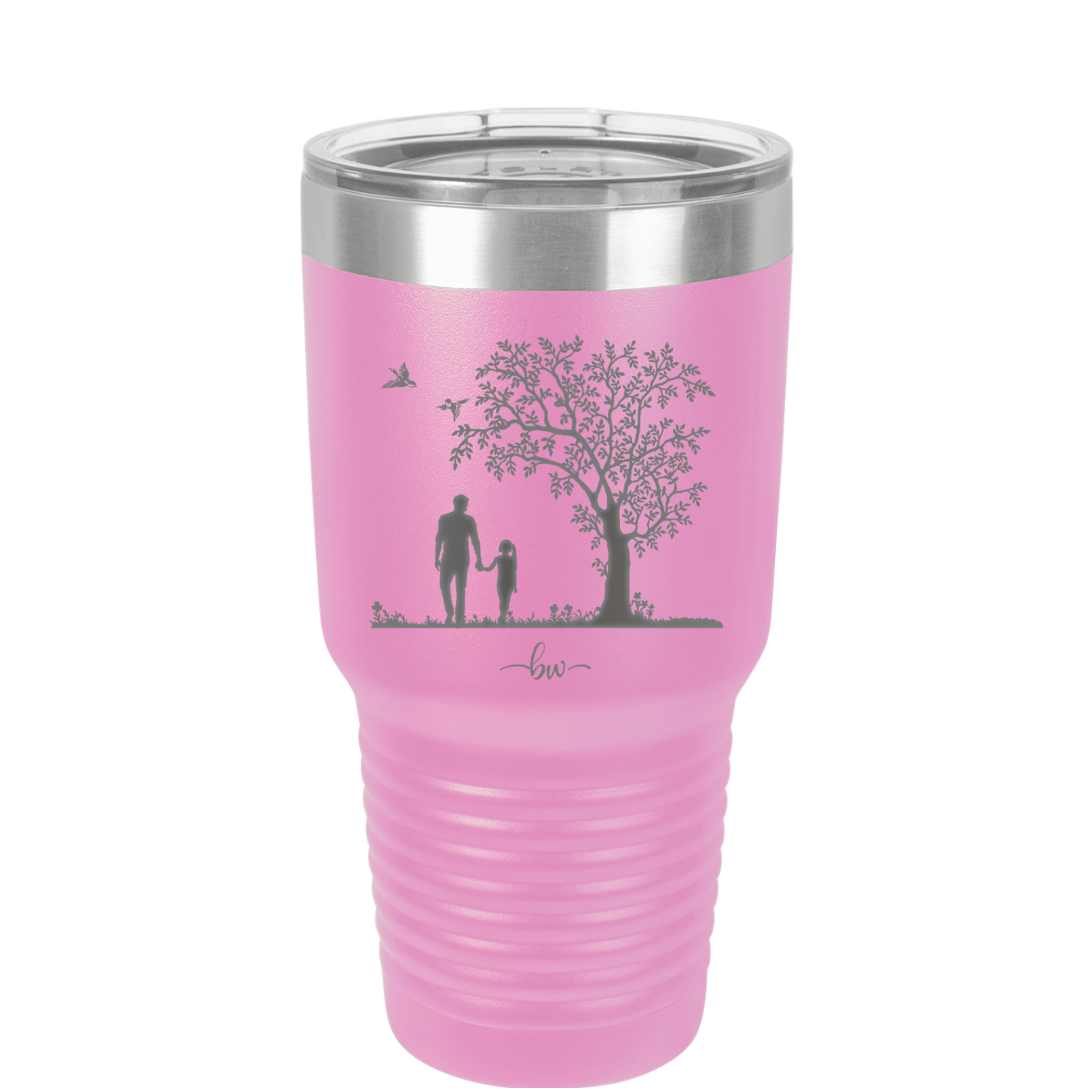 Dad Daughter Tree - Laser Engraved Stainless Steel Drinkware - 2028 -