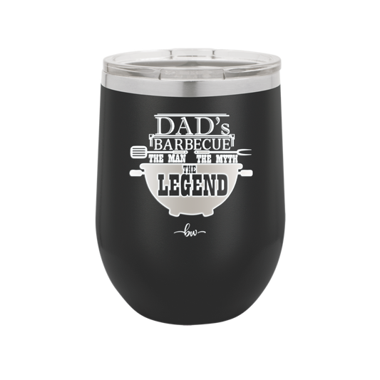 Dad's Barbecue The Man the Myth the Legend - Laser Engraved Stainless Steel Drinkware - 2038 -