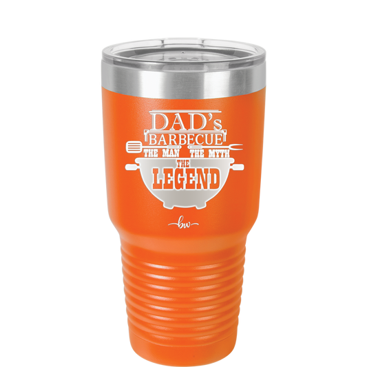 Dad's Barbecue The Man the Myth the Legend - Laser Engraved Stainless Steel Drinkware - 2038 -