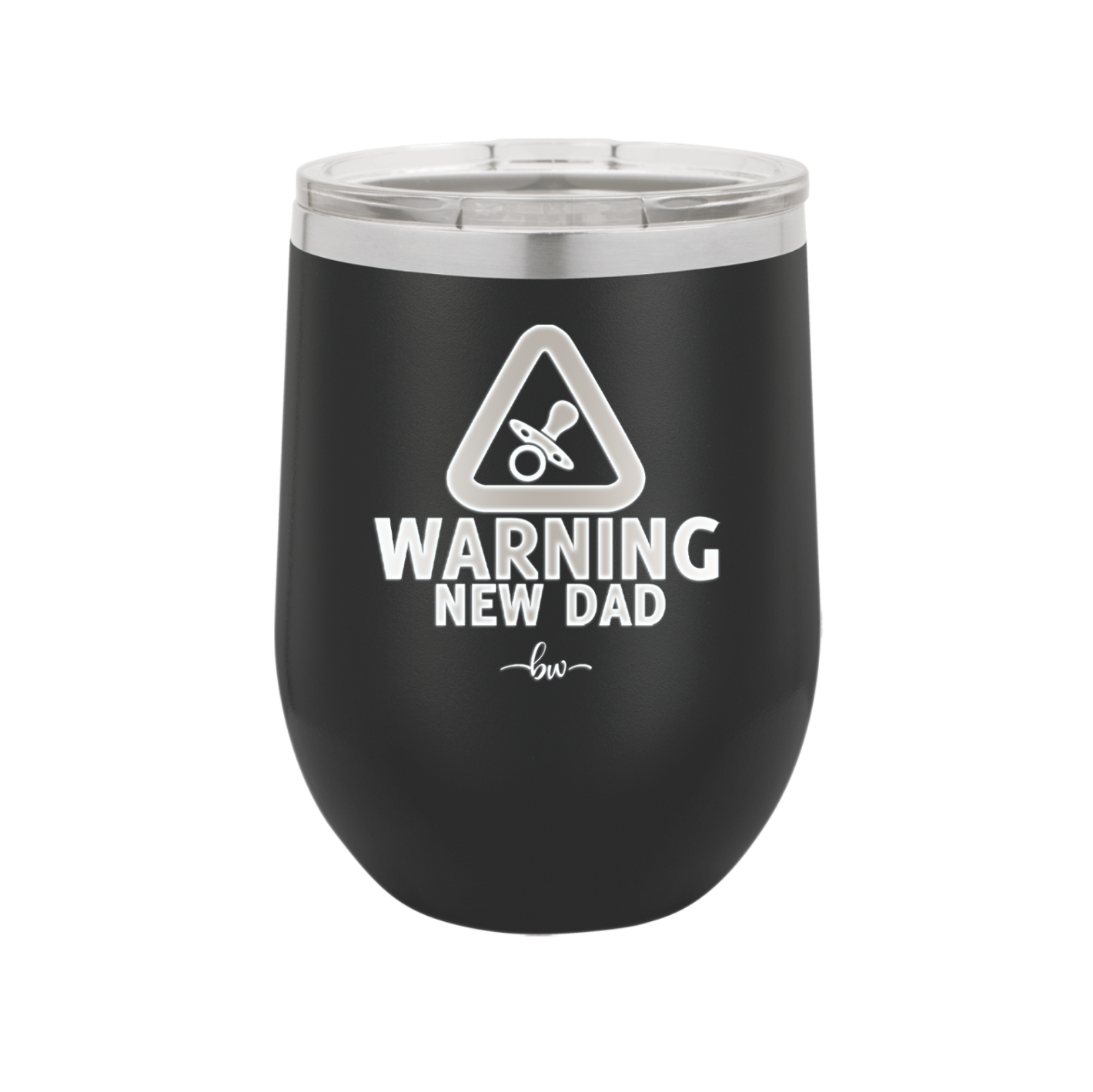 Warning New Dad - Laser Engraved Stainless Steel Drinkware - 2051 -