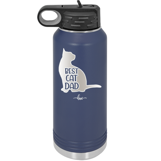 Best Cat Dad - Laser Engraved Stainless Steel Drinkware - 2056 -