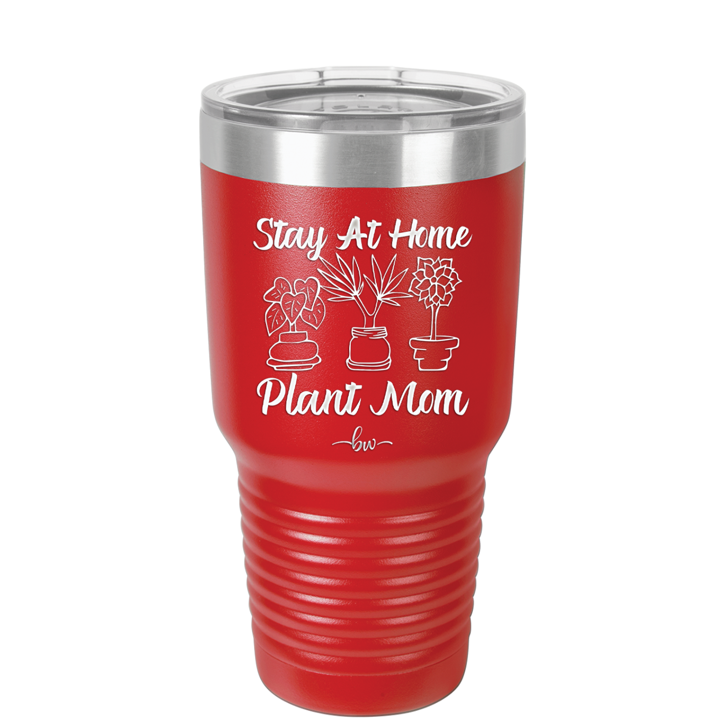 Stay at Home Plant Mom - Laser Engraved Stainless Steel Drinkware - 2059 -