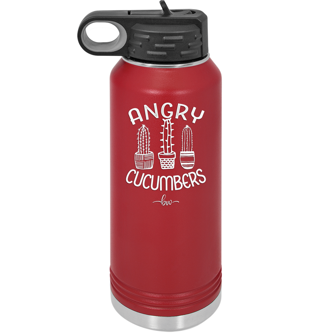 Angry Cucumbers - Laser Engraved Stainless Steel Drinkware - 2079 -