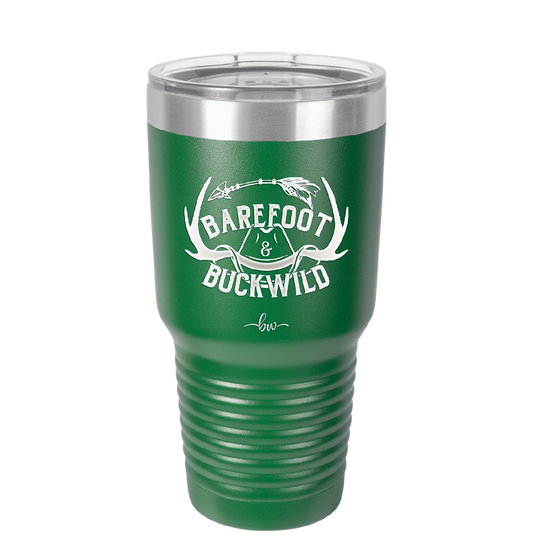 Barefoot and Buckwild - Laser Engraved Stainless Steel Drinkware - 2104 -