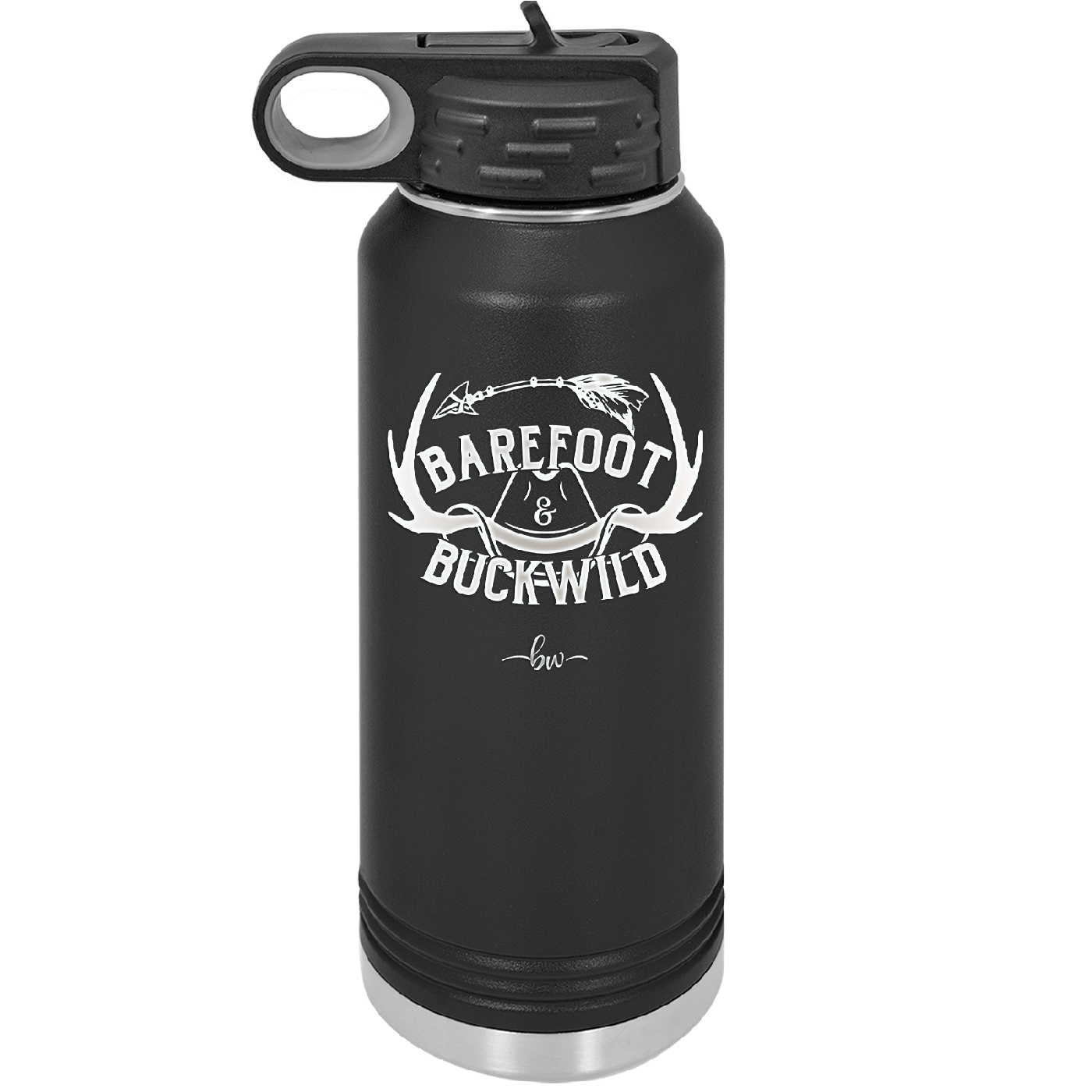 Barefoot and Buckwild - Laser Engraved Stainless Steel Drinkware - 2104 -
