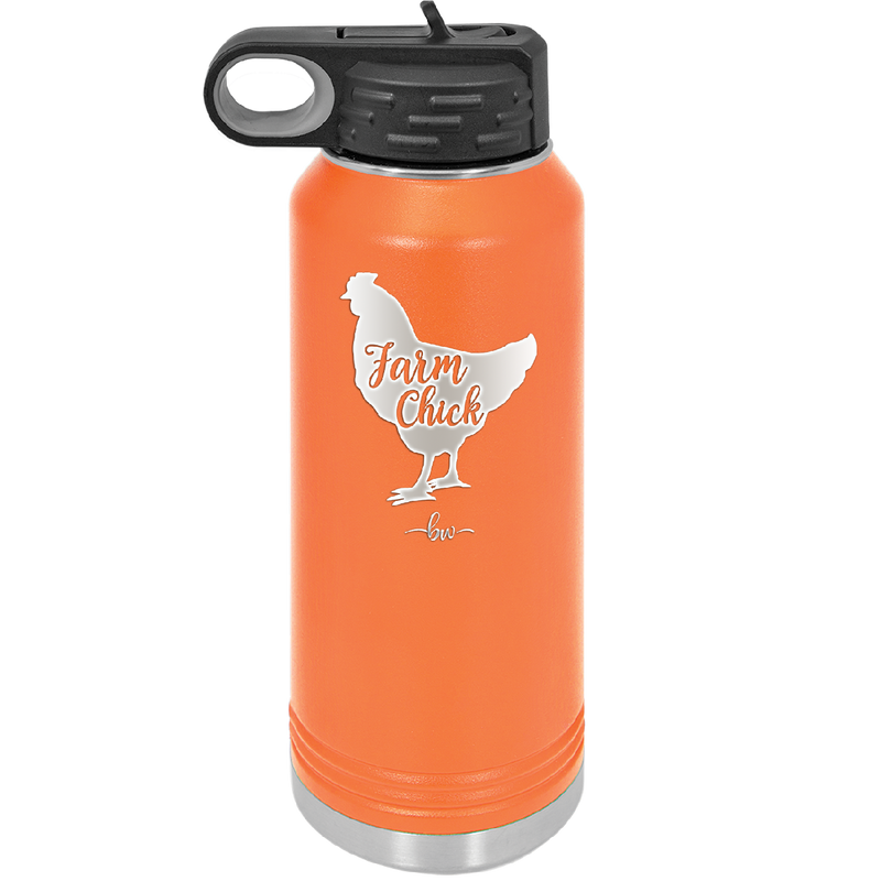 Farm Chick - Laser Engraved Stainless Steel Drinkware - 2107 -