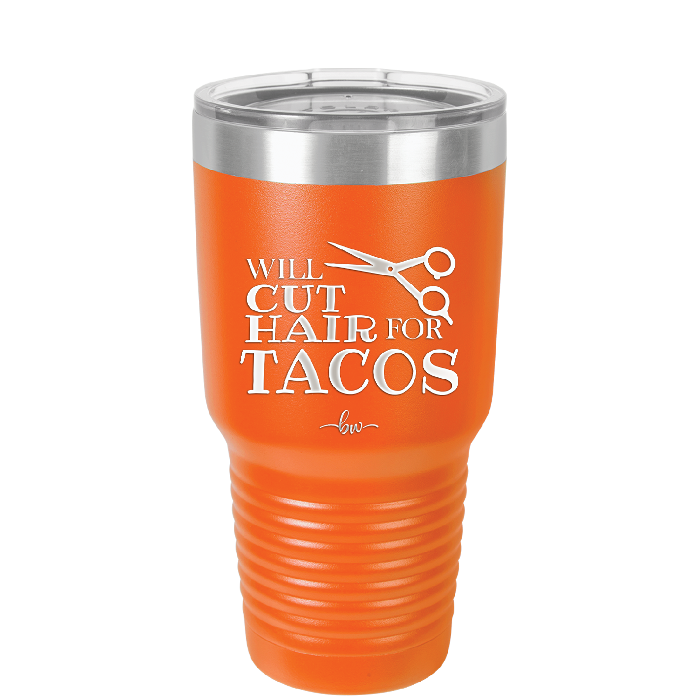 Will Cut Hair for Tacos - Laser Engraved Stainless Steel Drinkware - 2128 -