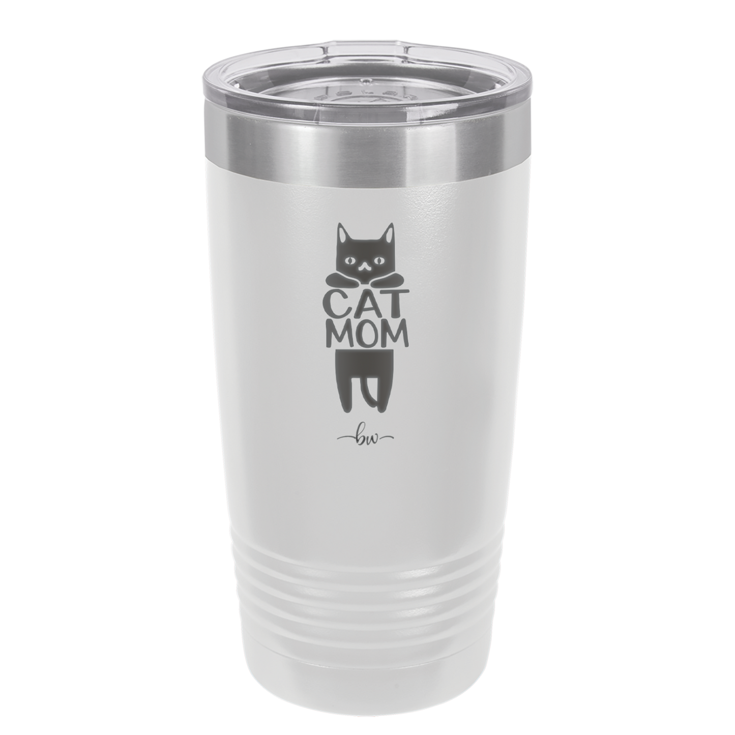 Cat Mom - Laser Engraved Stainless Steel Drinkware - 2183 -