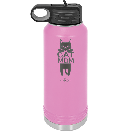 Cat Mom - Laser Engraved Stainless Steel Drinkware - 2183 -