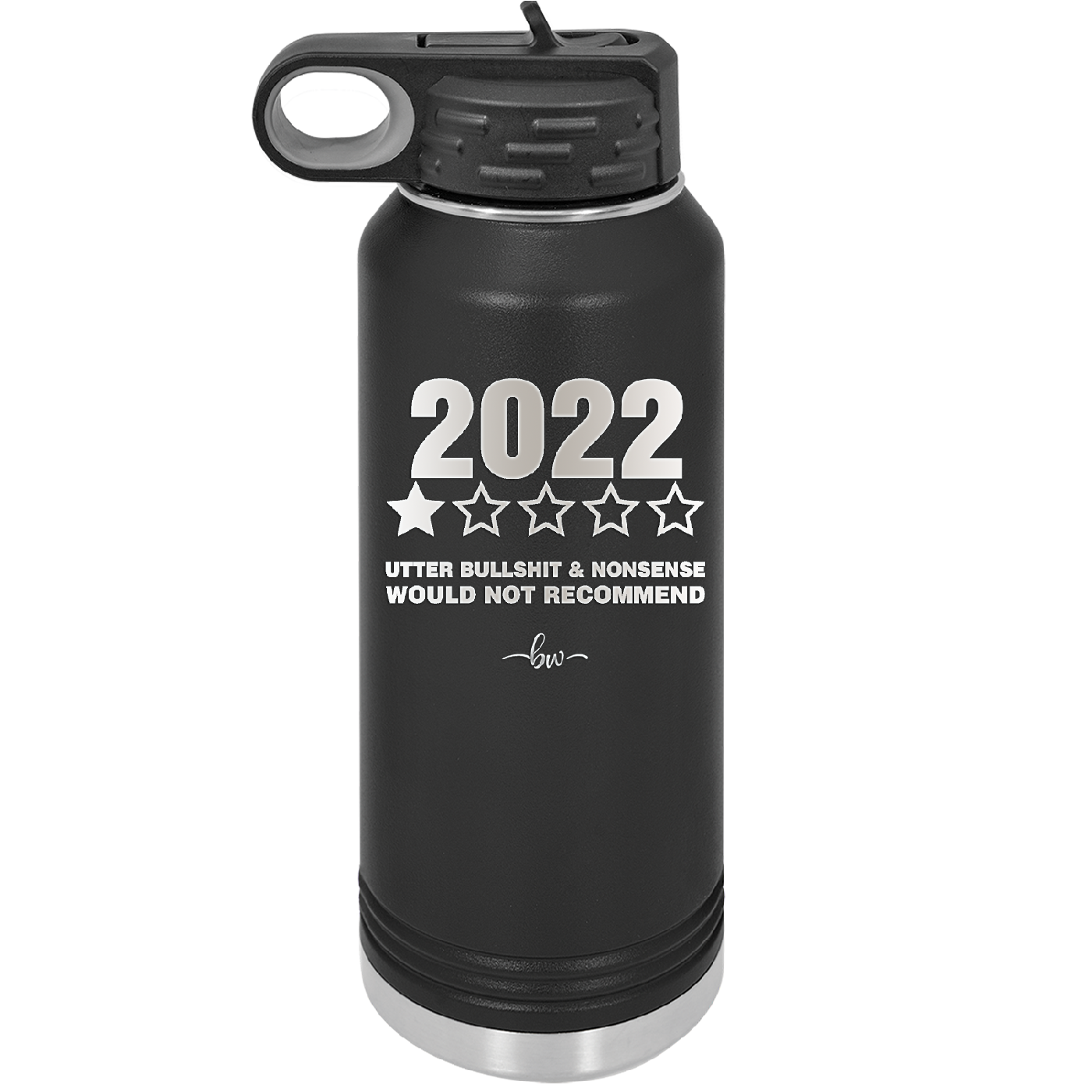 32 oz water bottle  2022 utter bullshitt and nonsense would not recommend- black