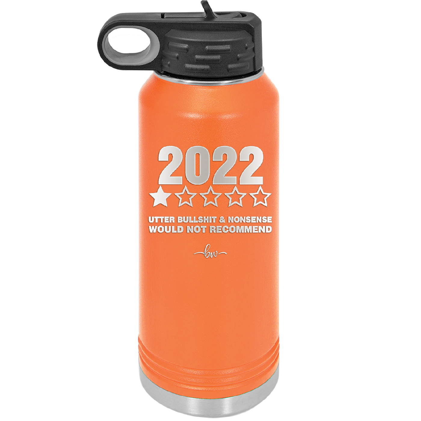 32 oz water bottle  2022 utter bullshitt and nonsense would not recommend- orange