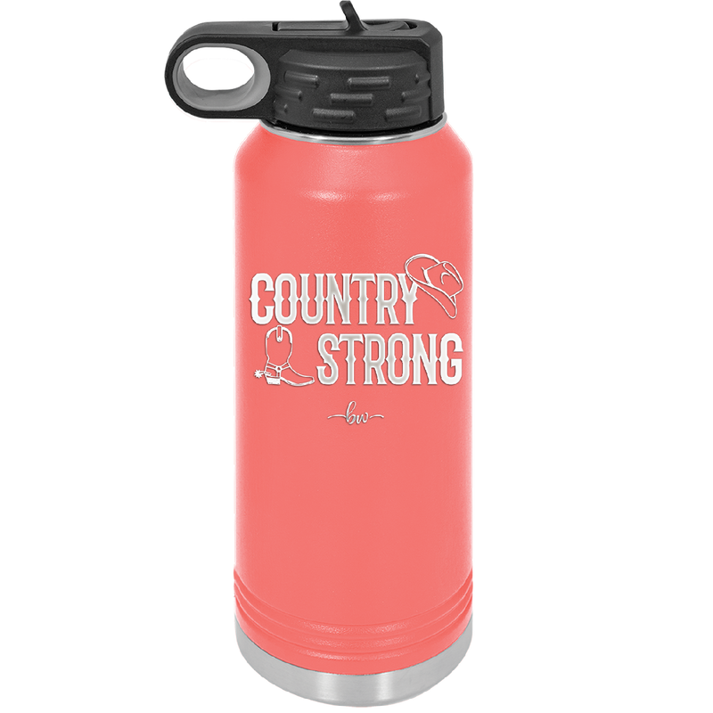 Country Strong - Laser Engraved Stainless Steel Drinkware - 2244 -