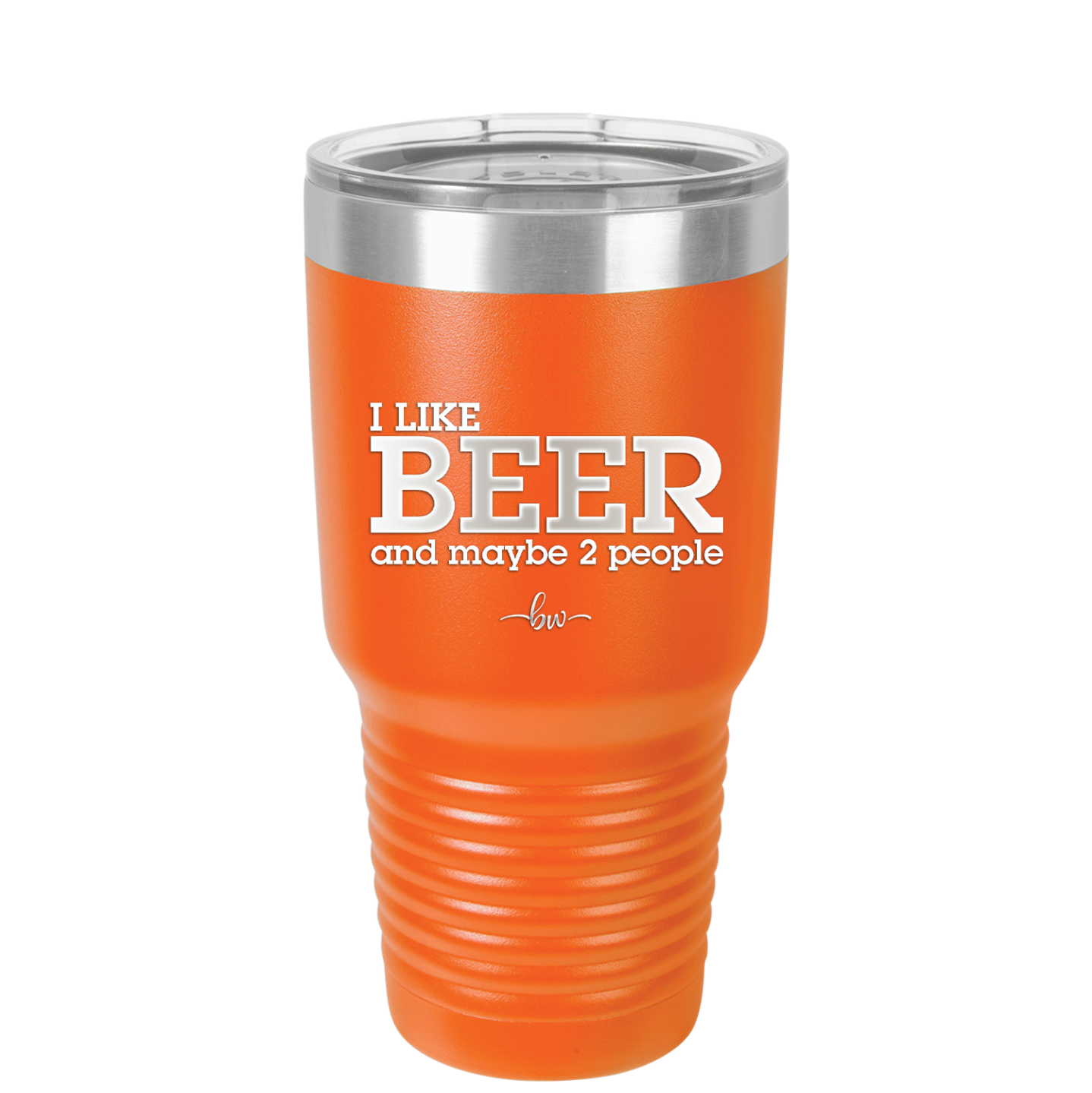 I Like Beer and Maybe 2 People - Laser Engraved Stainless Steel Drinkware - 2263 -