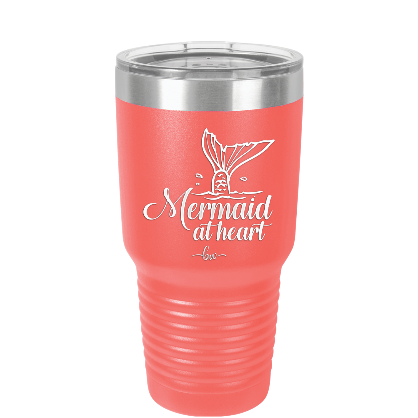 Mermaid at Heart - Laser Engraved Stainless Steel Drinkware - 2364 -