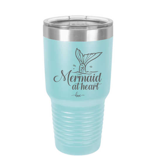 Mermaid at Heart - Laser Engraved Stainless Steel Drinkware - 2364 -