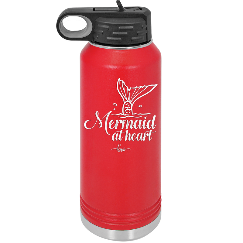 Mermaid at Heart - Laser Engraved Stainless Steel Drinkware - 2364 -