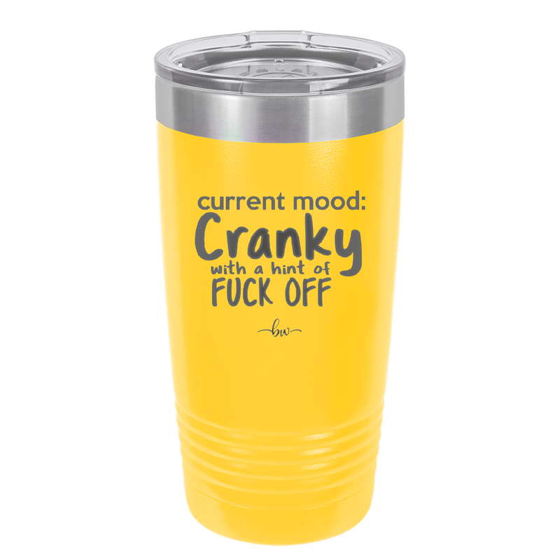 Current Mood: Cranky with a Hint of Fuck Off - Laser Engraved Stainless Steel Drinkware - 2383 -