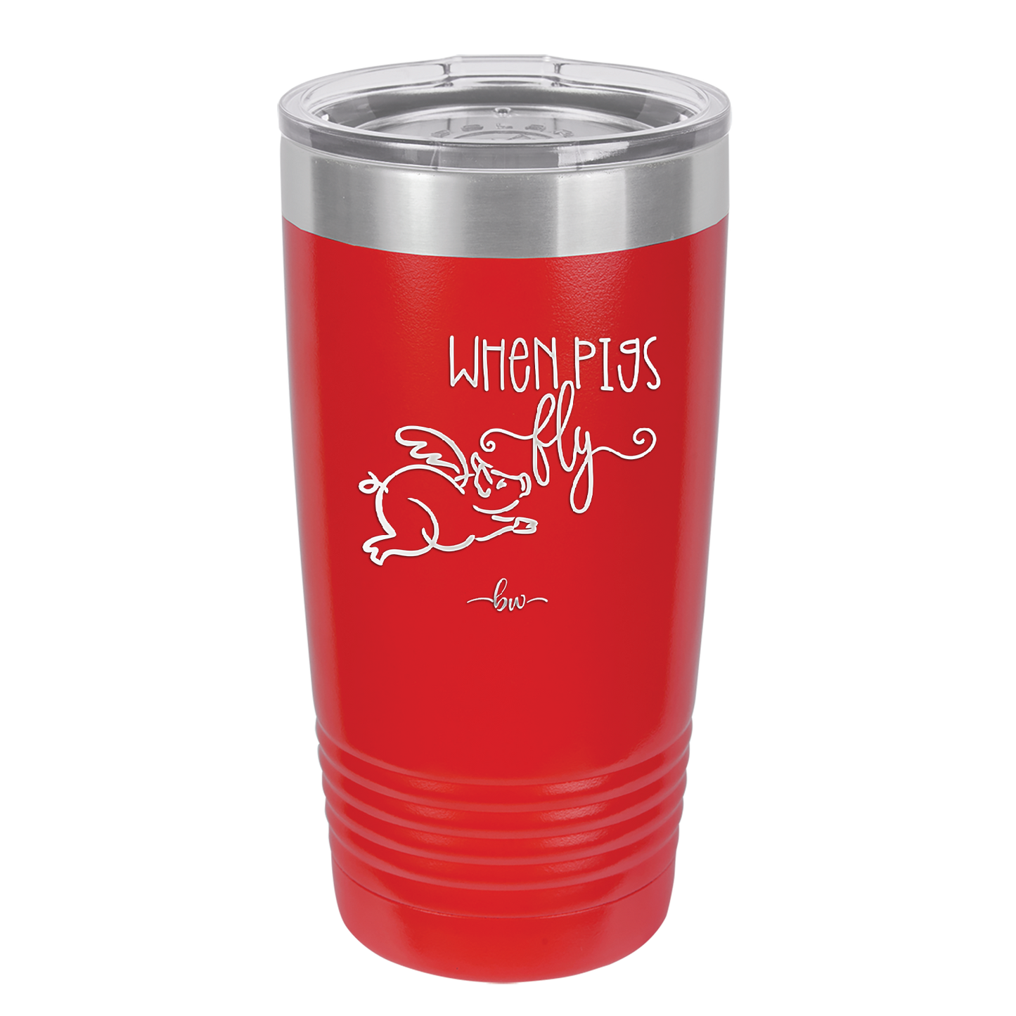 When Pigs Fly - Laser Engraved Stainless Steel Drinkware - 2401 -