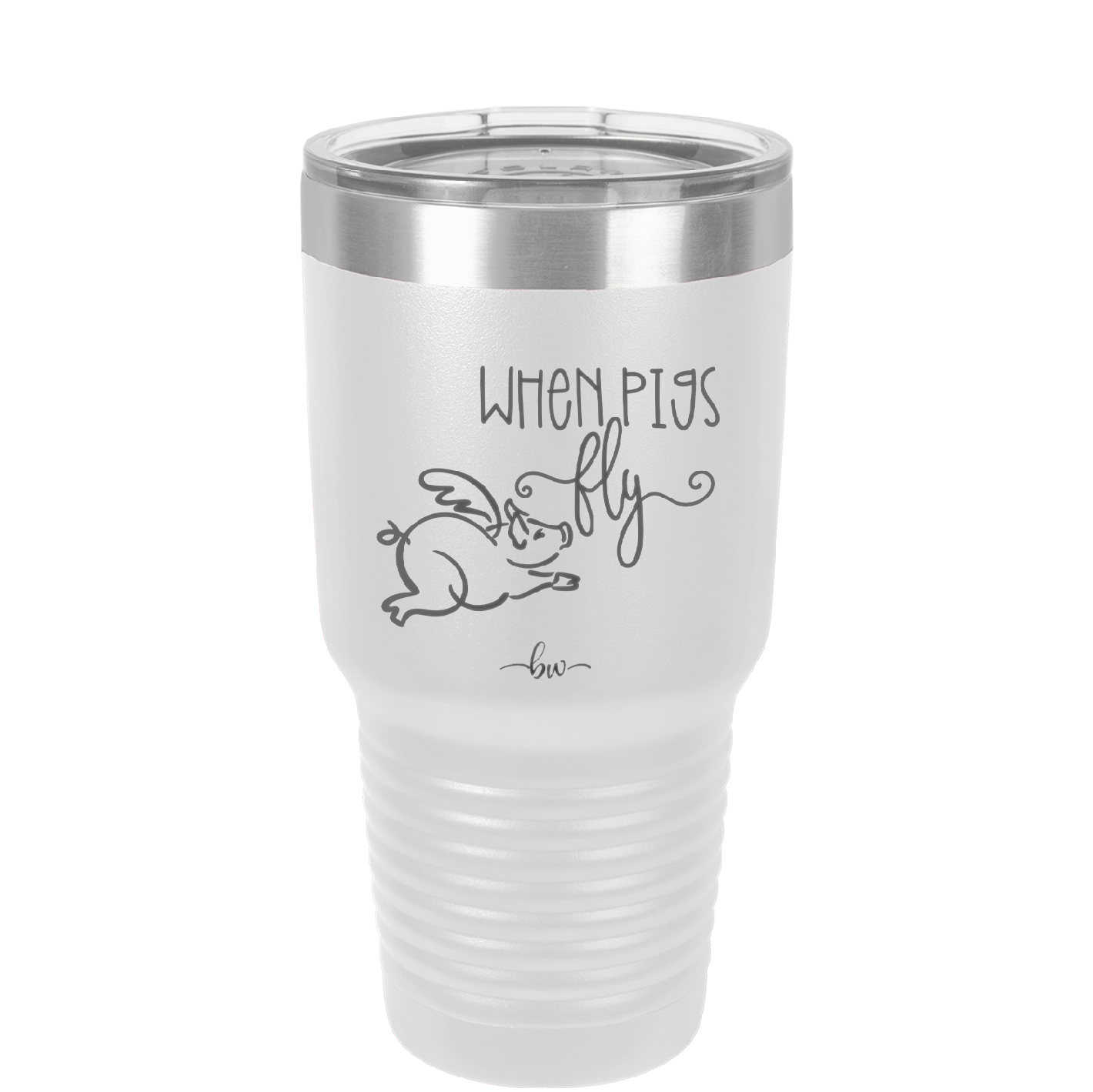 When Pigs Fly - Laser Engraved Stainless Steel Drinkware - 2401 -